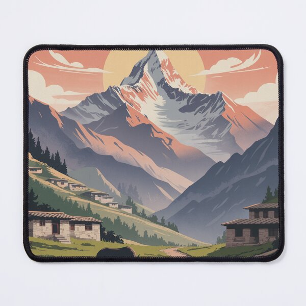 Item preview, a serene Himalayan landscape in the style of Orientalism. designed and sold by Lilashakti ⭐️ ⭐️ ⭐️ ⭐️ ⭐️.