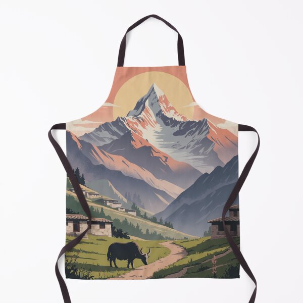 Item preview, a serene Himalayan landscape in the style of Orientalism.  designed and sold by Lilashakti ⭐️ ⭐️ ⭐️ ⭐️ ⭐️.