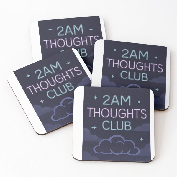 Item preview, 2AM Thoughts Club – Aesthetic Midnight Overthinking Quote designed and sold by volitives.
