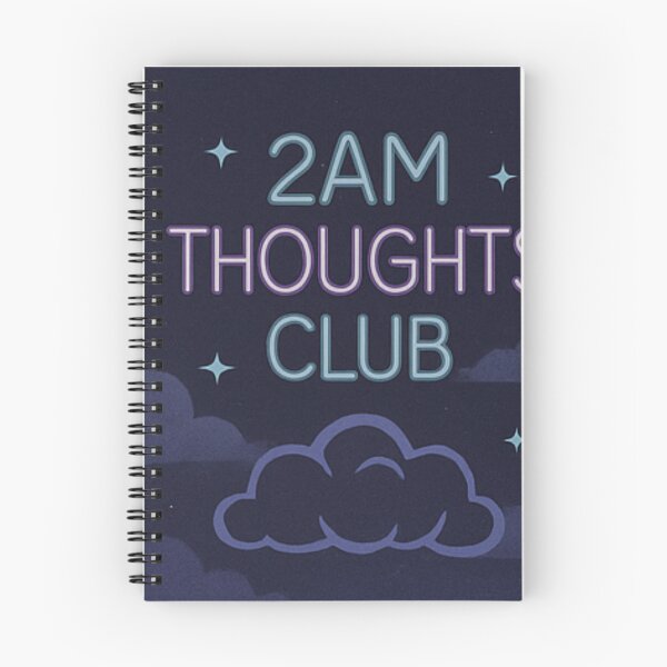 Item preview, 2AM Thoughts Club – Aesthetic Midnight Overthinking Quote designed and sold by volitives.