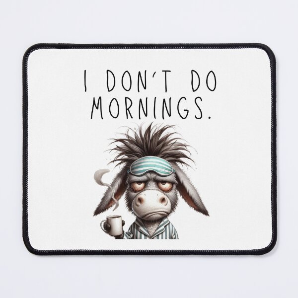 Item preview, Tired Donkey with Coffee Cartoon designed and sold by ZoesPlace.