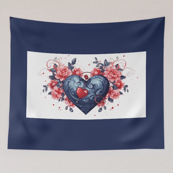 Item preview, Heart Illustration Tattoo style designed and sold by Roxane Bay.