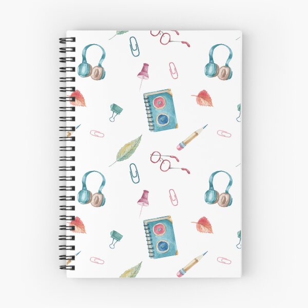 Item preview, Watercolor School Supplies Notebook – Cute and Creative Pattern for Students and Teachers designed and sold by FestivityFinds.