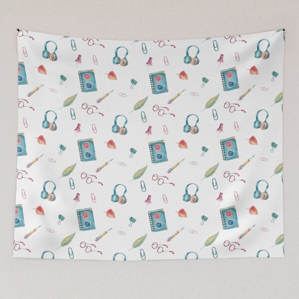 Item preview, Watercolor School Supplies Notebook – Cute and Creative Pattern for Students and Teachers designed and sold by FestivityFinds.