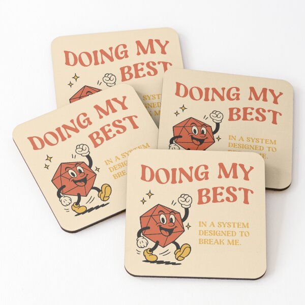 Item preview, Doing My Best in A System D20 Dice Tabletop RPG Dark Humor  designed and sold by pixeptional.