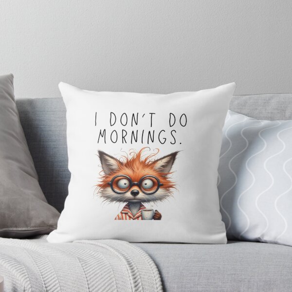 Item preview, Tired Fox with Coffee Cartoon designed and sold by ZoesPlace.
