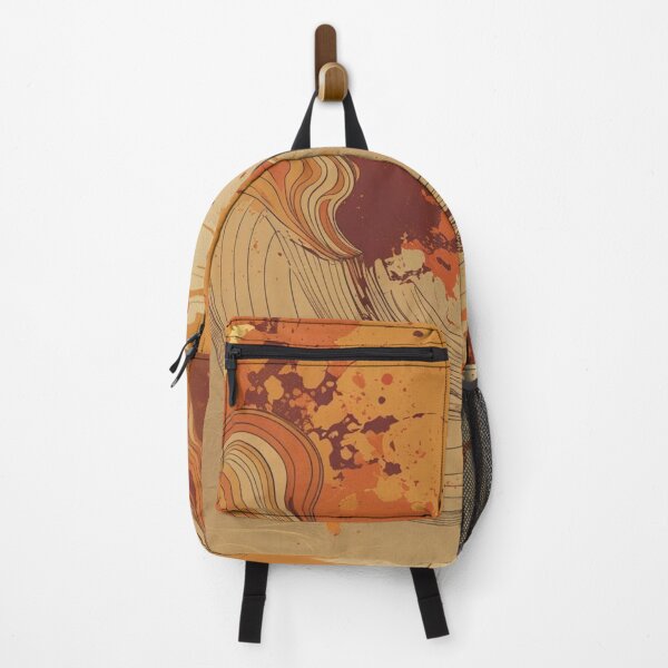 Item preview, Golden Drift – Flowing Line Art Meets Autumn Splatter in Psychedelic Harmony designed and sold by Harmonic_Layers.