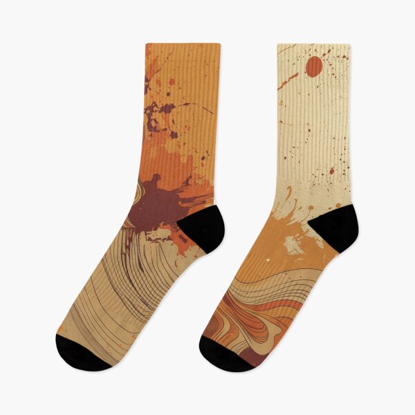 Item preview, Golden Drift – Flowing Line Art Meets Autumn Splatter in Psychedelic Harmony designed and sold by Harmonic_Layers.