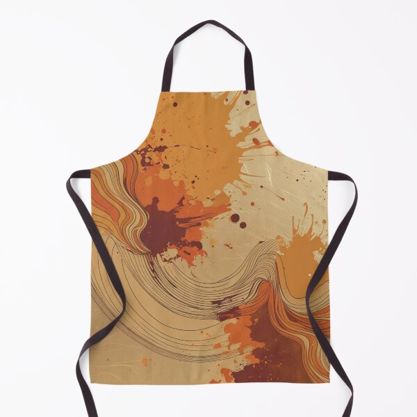 Item preview, Golden Drift – Flowing Line Art Meets Autumn Splatter in Psychedelic Harmony designed and sold by Harmonic_Layers.