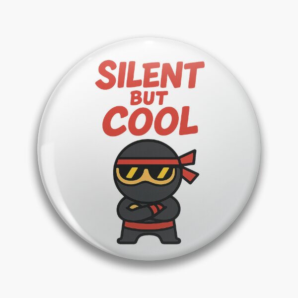 Item preview, Silent But Cool – Ninja Confidence Icon designed and sold by My name is Kritsada.