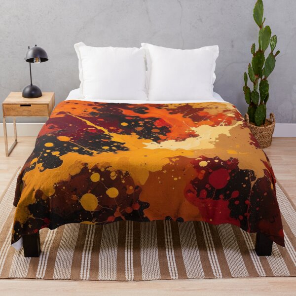 Item preview, Autumn Ember Burst – Fiery Splatter Abstract in Warm Psychedelic Tones designed and sold by Harmonic_Layers.