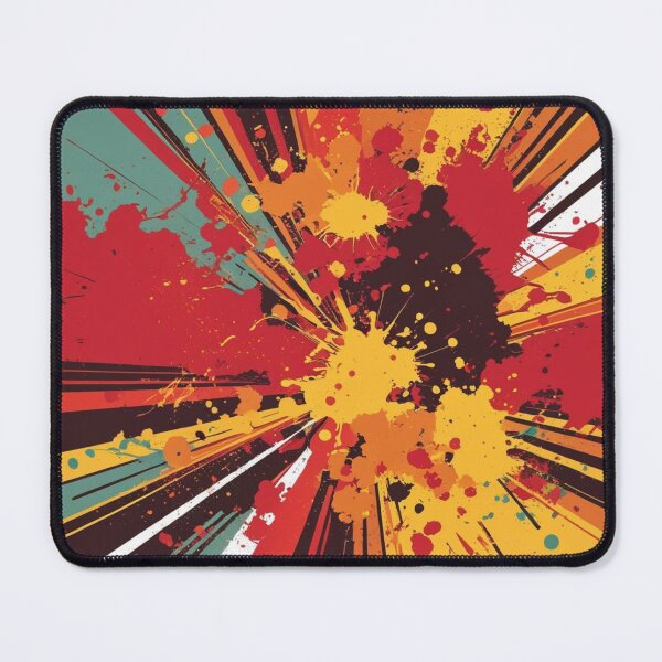 Item preview, Autumn Radiowave – Splatter Burst Abstract in Warm Fall Psychedelic Colors designed and sold by Harmonic_Layers.