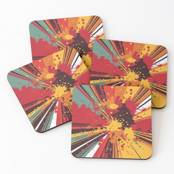 Item preview, Autumn Radiowave – Splatter Burst Abstract in Warm Fall Psychedelic Colors designed and sold by Harmonic_Layers.