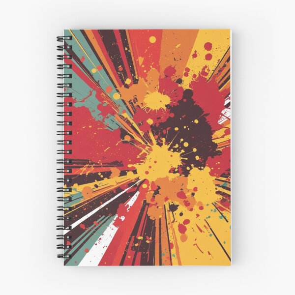 Item preview, Autumn Radiowave – Splatter Burst Abstract in Warm Fall Psychedelic Colors designed and sold by Harmonic_Layers.