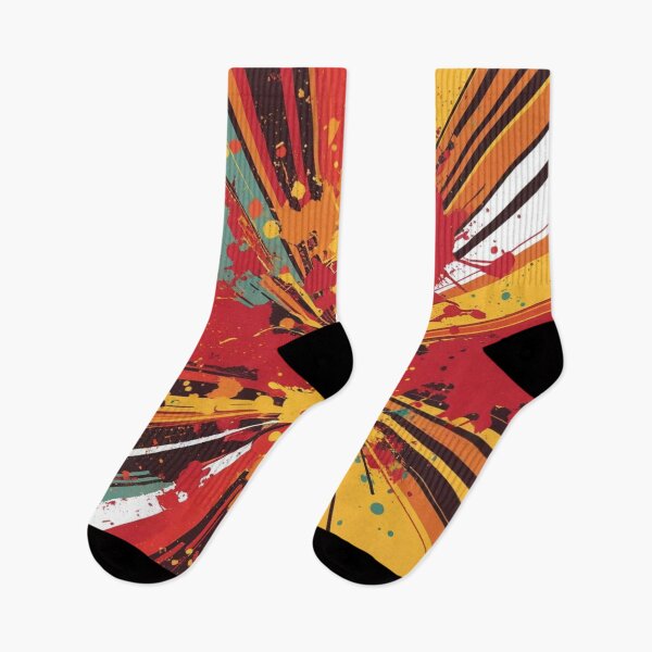 Item preview, Autumn Radiowave – Splatter Burst Abstract in Warm Fall Psychedelic Colors designed and sold by Harmonic_Layers.