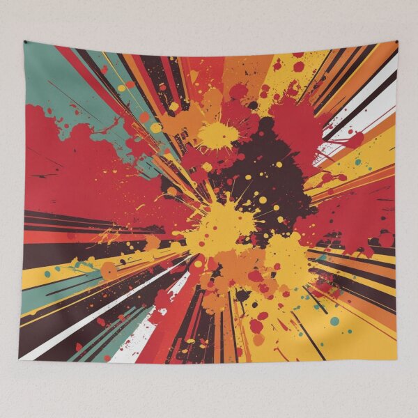 Item preview, Autumn Radiowave – Splatter Burst Abstract in Warm Fall Psychedelic Colors designed and sold by Harmonic_Layers.
