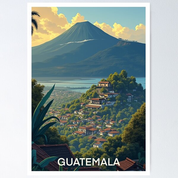 Item preview, Guatemala Travel Poster, Perfect Gift for Travel Enthusiasts, Vintage Style Wall Art, Guatemala art for home decor, Guatemala print. Sticker designed and sold by Thegalleryshop1.