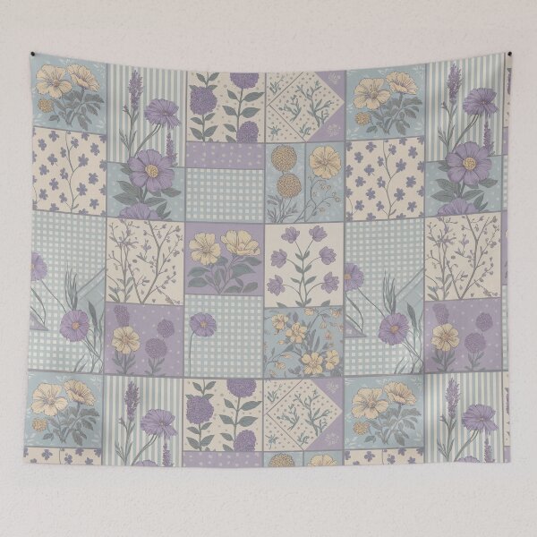 Item preview, Elegant French Cottage Patchwork,  Floral and Gingham Seamless Pattern designed and sold by ORA_ORA.