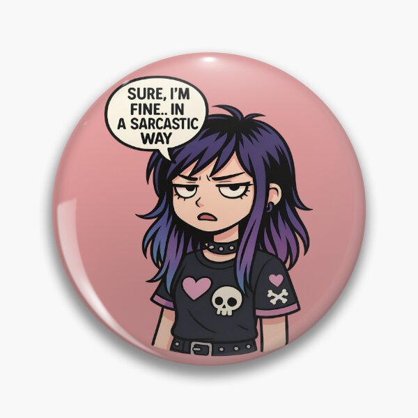 Item preview, Sarcastic emo anime girl: The Queen of ironic humor designed and sold by Emo-World-Tour.