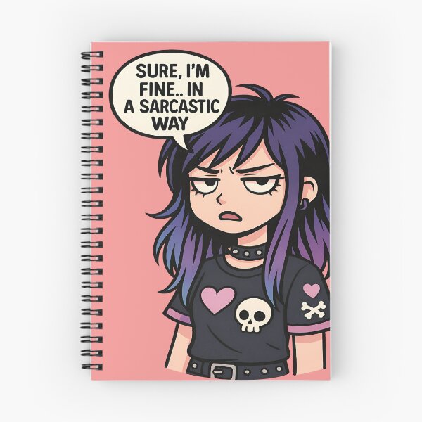 Item preview, Sarcastic emo anime girl: The Queen of ironic humor designed and sold by Emo-World-Tour.