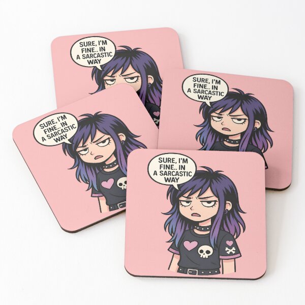 Item preview, Sarcastic emo anime girl: The Queen of ironic humor designed and sold by Emo-World-Tour.