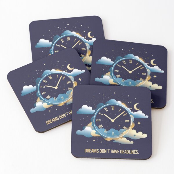Item preview, Dreams Don’t Have Deadlines – Dreamy Motivational Quote designed and sold by Irene Catchmind.