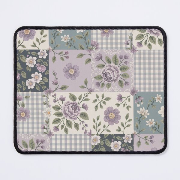 Item preview, Floral and Gingham Seamless Pattern designed and sold by ORA_ORA.
