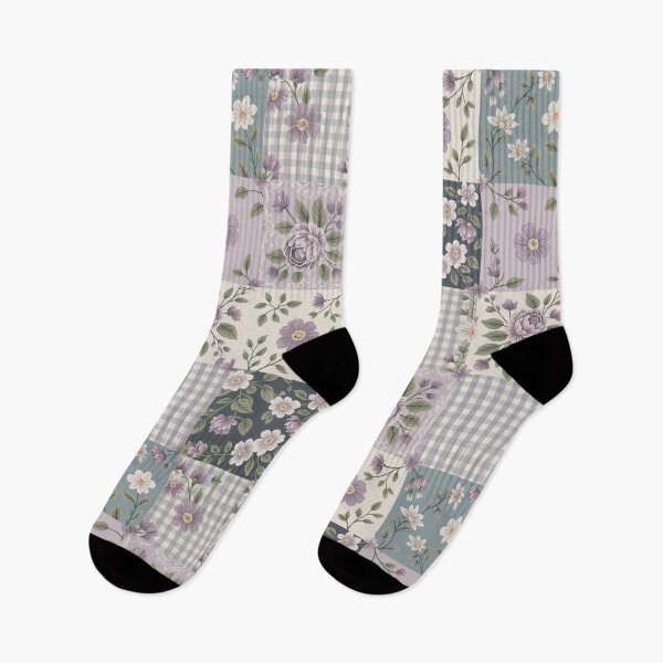 Item preview, Floral and Gingham Seamless Pattern designed and sold by ORA_ORA.