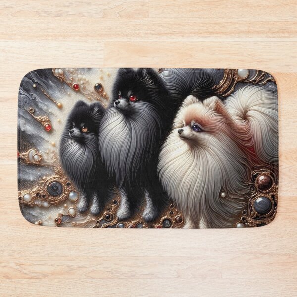 Item preview, Abstract Canine Art Pomeranian Trio designed and sold by Wags & Tails.
