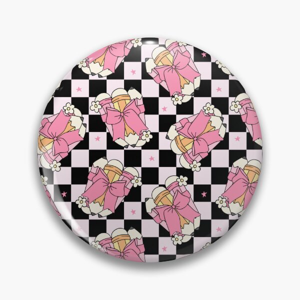 Item preview, Kawaii Pink Bow Pencil Checkerboard Pattern – Cute Back to School Drawstring Bag designed and sold by FestivityFinds.