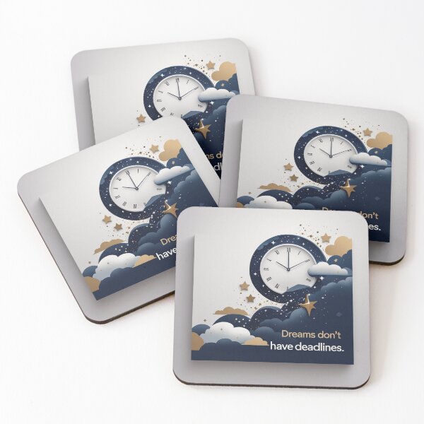 Item preview, Dreams Don’t Have Deadlines – Dreamy Motivational Quote designed and sold by Irene Catchmind.