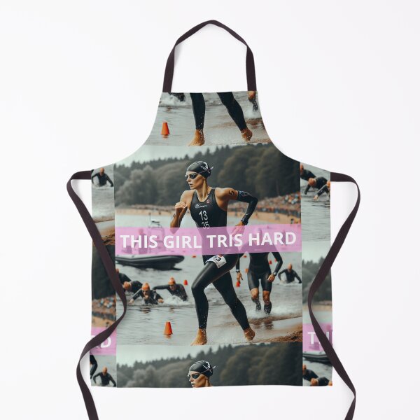 Item preview, “This Girl Tris Hard” – Bold Triathlon Women’s Motivation Design designed and sold by Triathlongram.