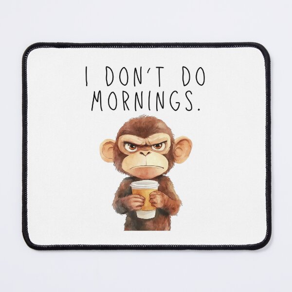 Item preview, Cute Monkey with Coffee Watercolour designed and sold by ZoesPlace.