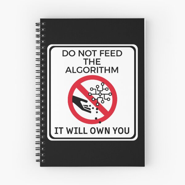 Artikelvorschau, Feed the Algorithm Warnschild Vorsicht Gedankenkontrolle entworfen und verkauft von TackyTime.