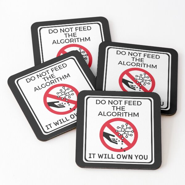 Artikelvorschau, Feed the Algorithm Warnschild Vorsicht Gedankenkontrolle entworfen und verkauft von TackyTime.
