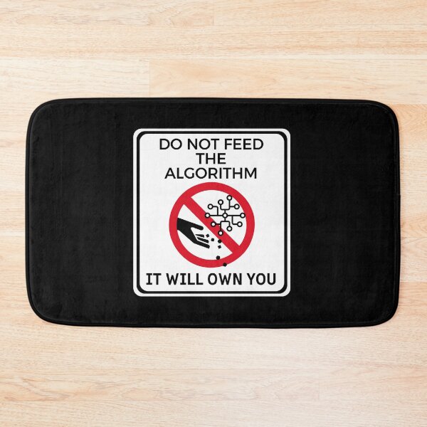 Item preview, Feed the Algorithm Warning Sign Caution Mind Control designed and sold by TackyTime.