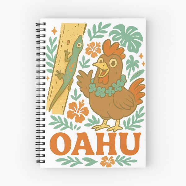 Artikelvorschau, Aloha von Oahu – Niedliche hawaiianische Hühner- und Gecko-Kunst entworfen und verkauft von Strange Comforts.
