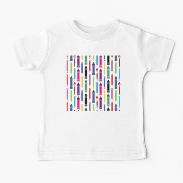 Item preview, Colorful Crayon Pencil Paintbrush Pattern – Bright Back-to-School Kids Clothing designed and sold by FestivityFinds.