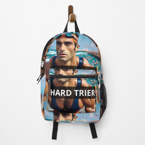 Item preview, “HARD TRIER” – Triathlon Swim Finish Motivation Sticker designed and sold by Triathlongram.
