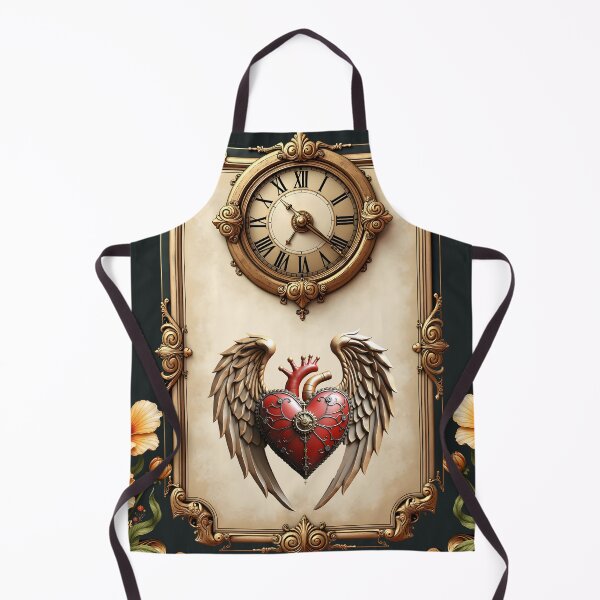 Item preview, Vintage elegance: an elegant clock and heart. designed and sold by nicky2342.
