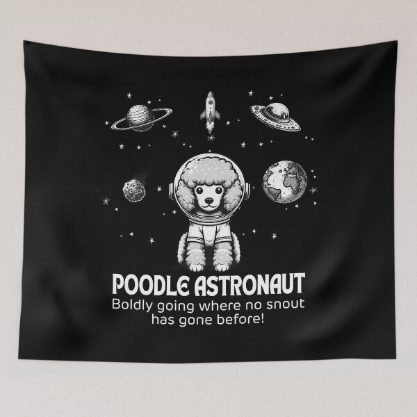 Item preview, Astronaut Poodle Funny Space designed and sold by doodIllustrate.