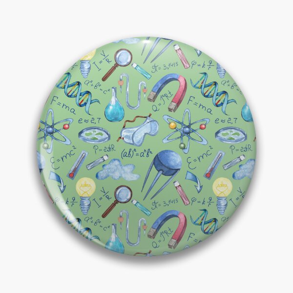 Item preview, Watercolor Science Icons Desk Mat – STEM Equations DNA Helix Lab Tools Pattern designed and sold by FestivityFinds.