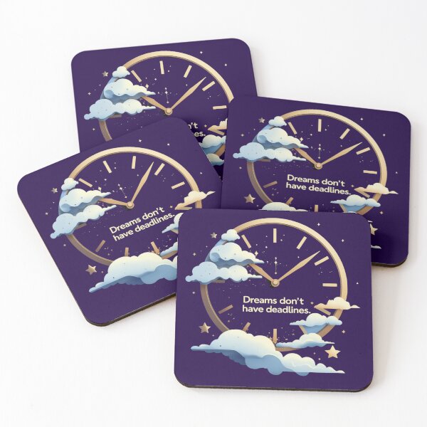 Item preview, Dreams Don’t Have Deadlines – Dreamy Motivational Quote designed and sold by Irene Catchmind.
