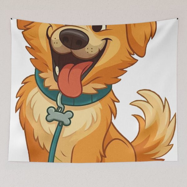 Item preview, Golden Retriever Dog – Happy Pup Energy Art designed and sold by Strange Comforts.