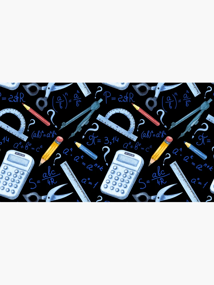 Thumbnail 3 of 3, Cap, Watercolor Math Tools Pattern Desk Mat – STEM Equations Calculator Ruler Geometry Design designed and sold by FestivityFinds.