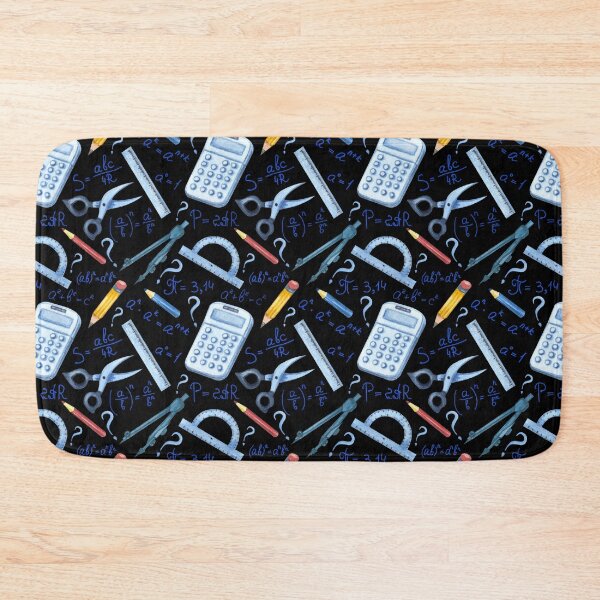 Item preview, Watercolor Math Tools Pattern Desk Mat – STEM Equations Calculator Ruler Geometry Design designed and sold by FestivityFinds.