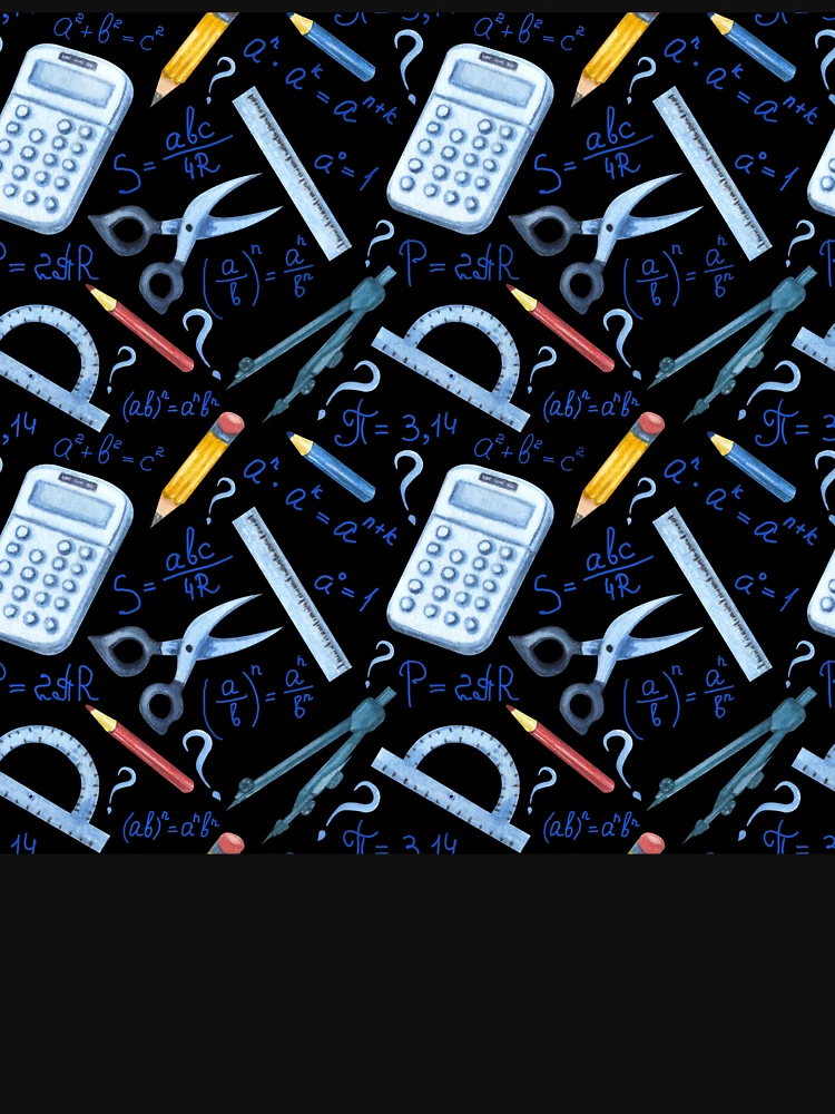 Thumbnail 4 of 4, Tank Top, Watercolor Math Tools Pattern Desk Mat – STEM Equations Calculator Ruler Geometry Design designed and sold by FestivityFinds.