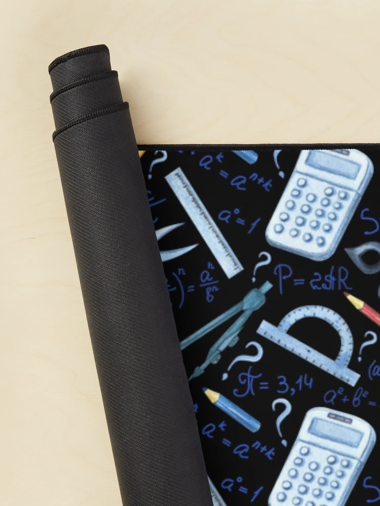 Thumbnail 2 of 5, Mouse Pad, Watercolor Math Tools Pattern Desk Mat – STEM Equations Calculator Ruler Geometry Design designed and sold by FestivityFinds.