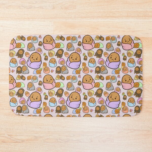 Item preview, Sad Potato Club – Cute Cozy Spud Pattern - Dusty Lavender designed and sold by Strange Comforts.