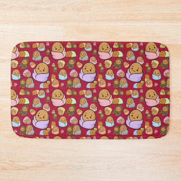 Item preview, Sad Potato Club – Cute Cozy Spud Pattern - Red designed and sold by Strange Comforts.